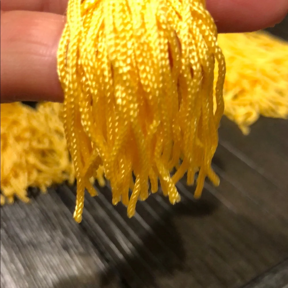 Yellow Tassel Keychains lot of 28
